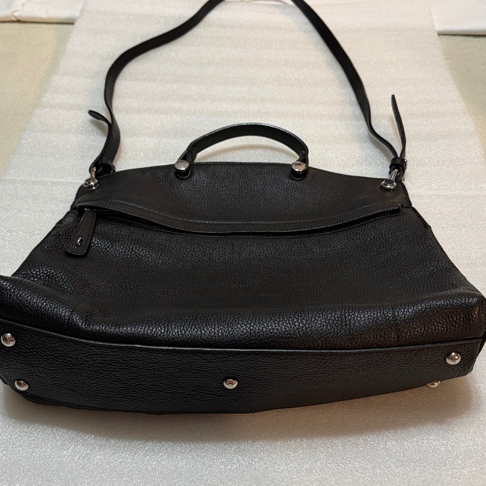Furla Piper Dome Black Leather Shoulder Bag Top Handle - Picture 4 of 12